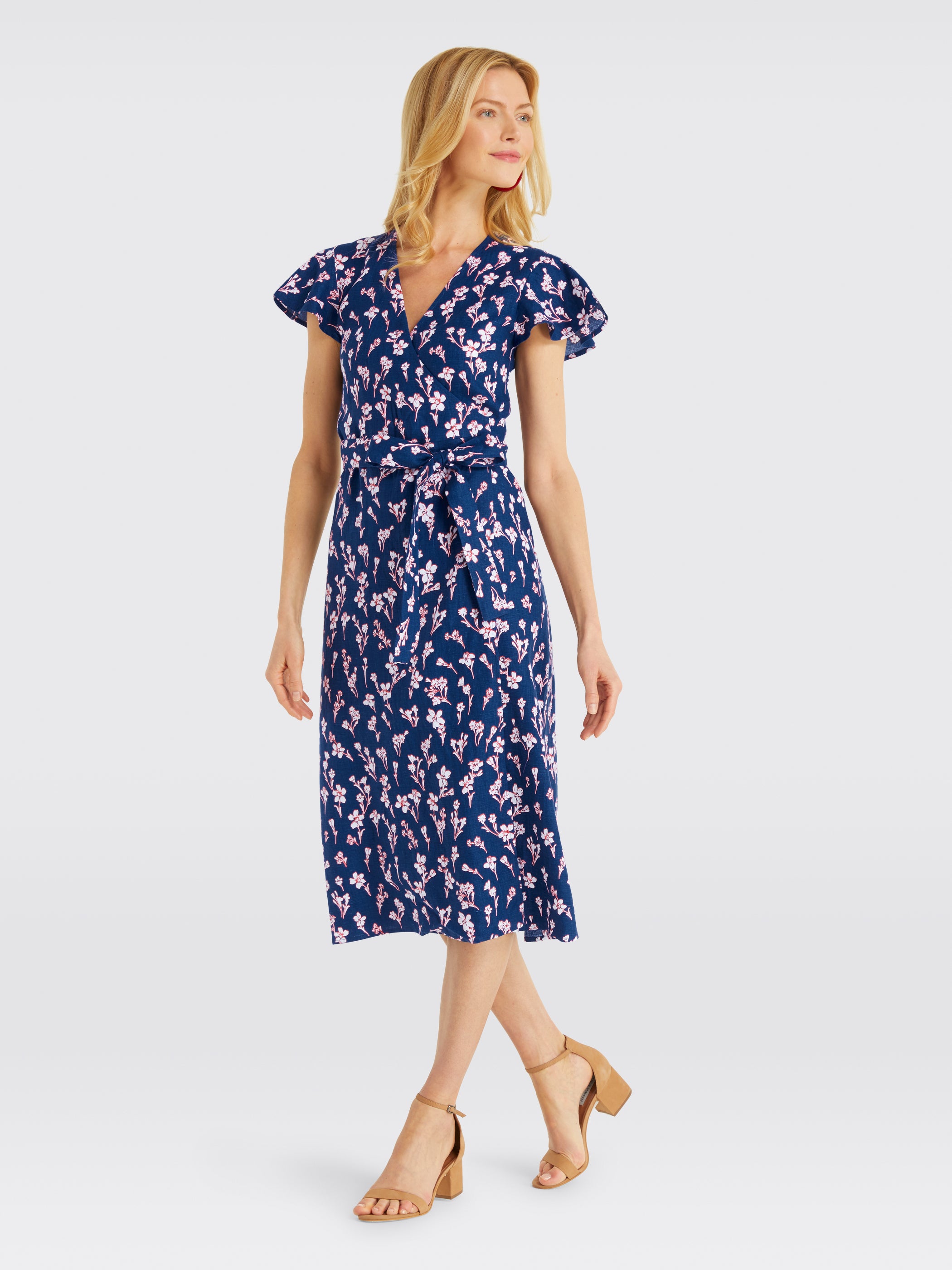 Floral Linen Wrap Dress – Draper James